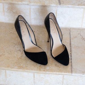 L.A.M.B. By Gwen Stefani Meredith Asymmetric Black Suede Leather Pumps - Size 8